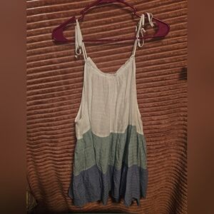 Cute swing colorblock tank
